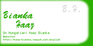bianka haaz business card